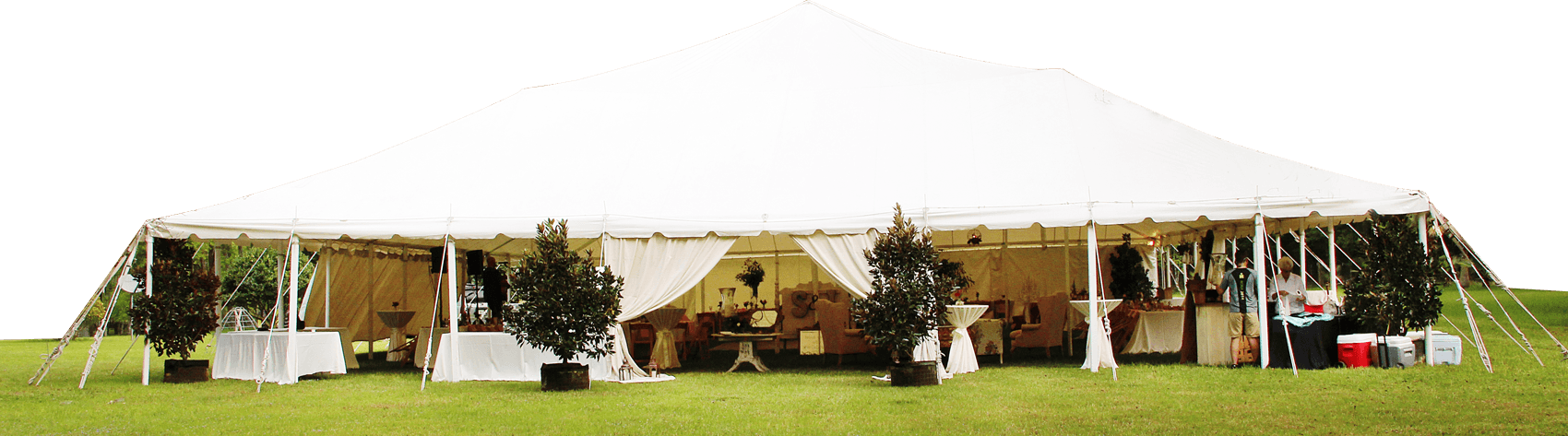 We have you covered... with a tent...